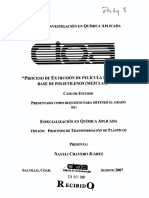 Proceso de Extrusión de Película Soplada A Base de Polietilenos - Mezclas PDF