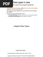 Data Types in Java