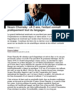 Noam Chomsky - A 2 Ans, L'enfant Connaît Pratiquement Tout Du Langage - Le Temps