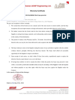 Warranty Certificate Format-2019 PDF