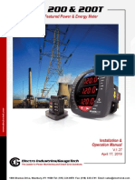 Shark 200 Data Logging Power and Energy Meter User Manual E149701 PDF
