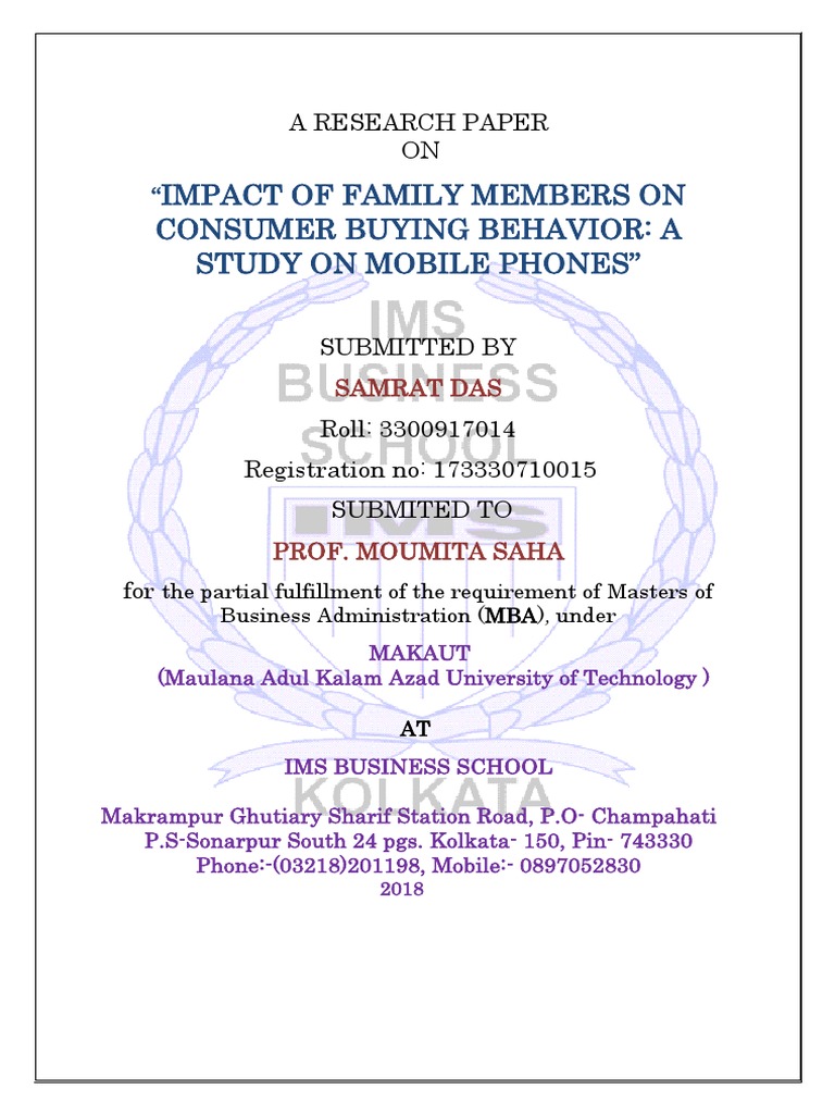 Samrat Research Paper (PTF) 1 | PDF | Mobile Phones | Youth