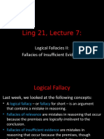 13 Ling 21 - Lecture 7 - Logical Fallacies II