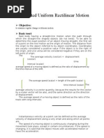 Accelerated Uniform Rectilinear Motion