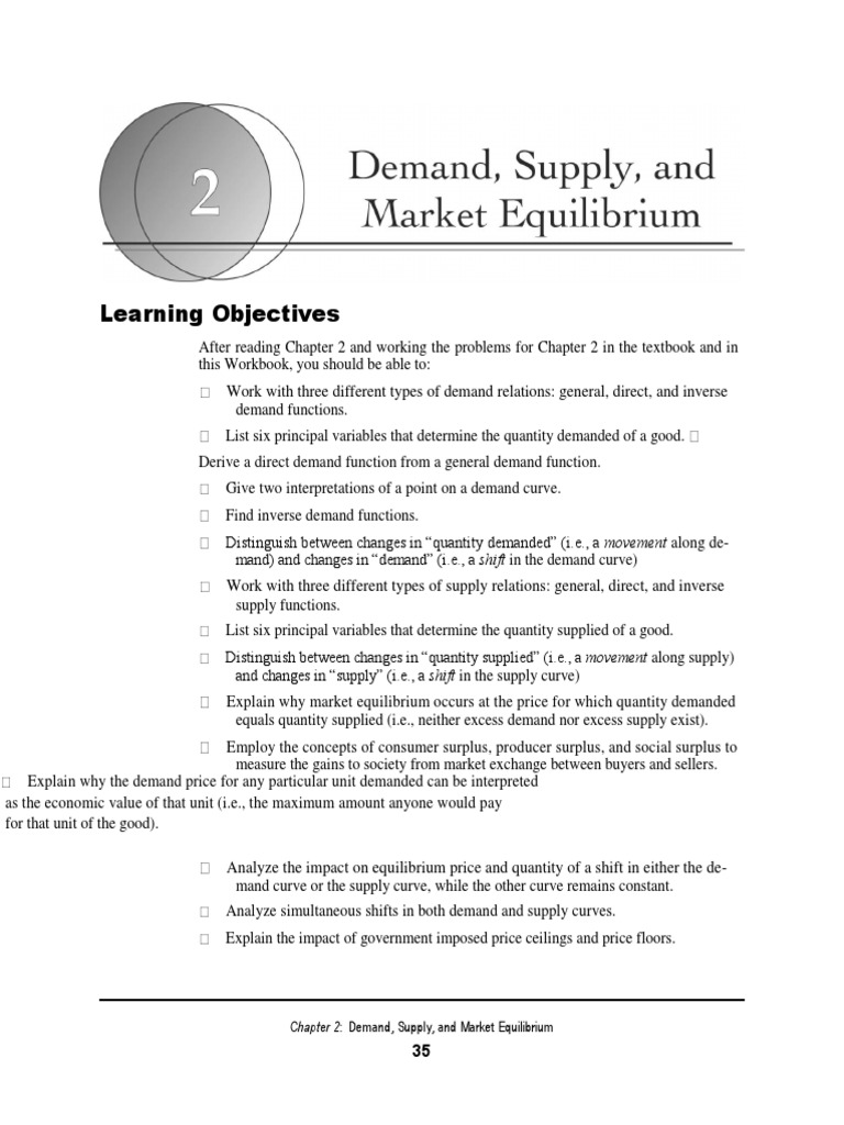Equilibrium Price and Quantity Analysis | PDF | Supply And Demand ...