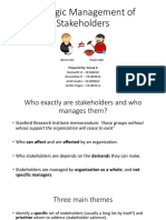 Strategic Management of Stakeholders Group 6