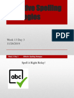 WEEK 13 Day 3 Effective Spelling Strategies