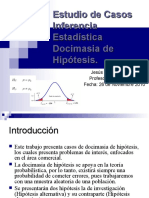 Estudio de Casos Inferencia Estadística Docimasia de Hipótesis