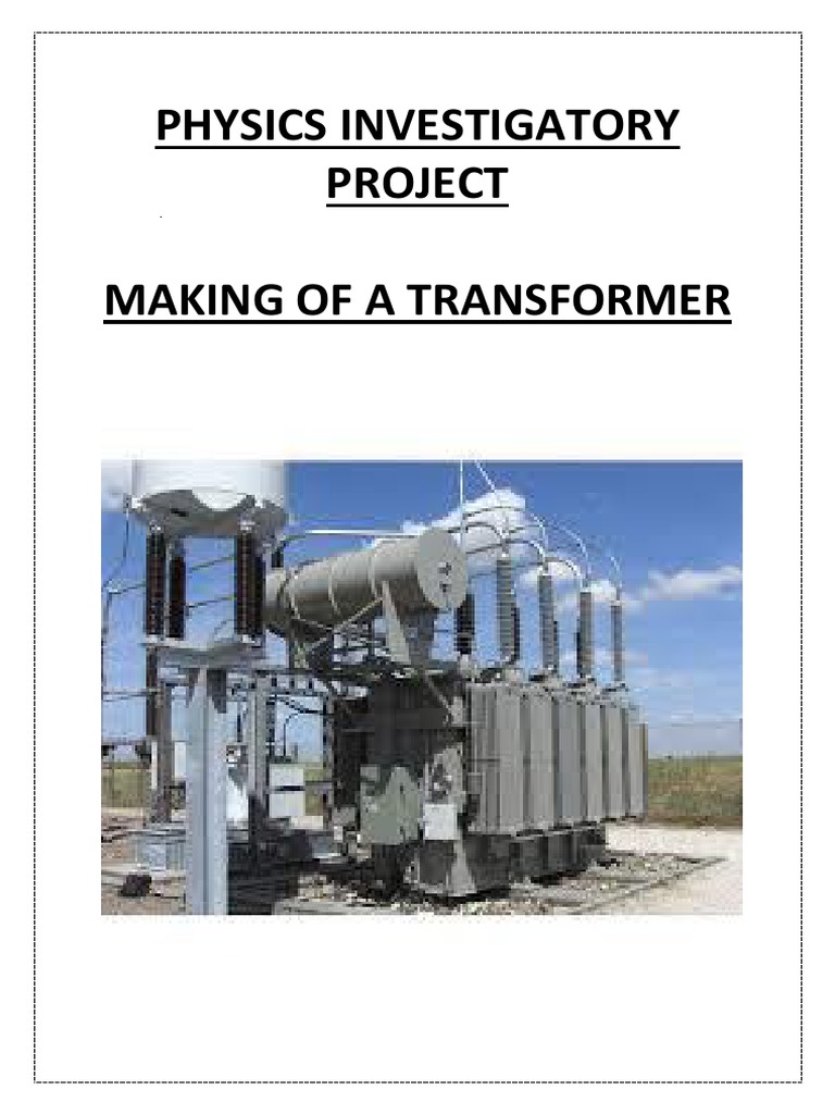 Transformer Physics Project Report | PDF | Electromagnetic Induction ...