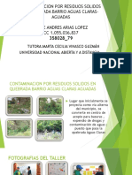 CONTAMINACION POR RESIDUOS SOLIDOS EN QUEBRADA AGUAS CLARAS diapositivas