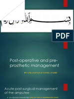 post operative and pre prosthetic management