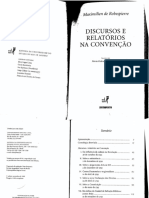 ROBESPIERRE Maximilien Discurso Relatorios Na Convencao PDF