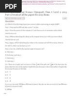 IMO Class 6 Level 2 Past Paper 2012 | PDF | Numbers | Mathematics