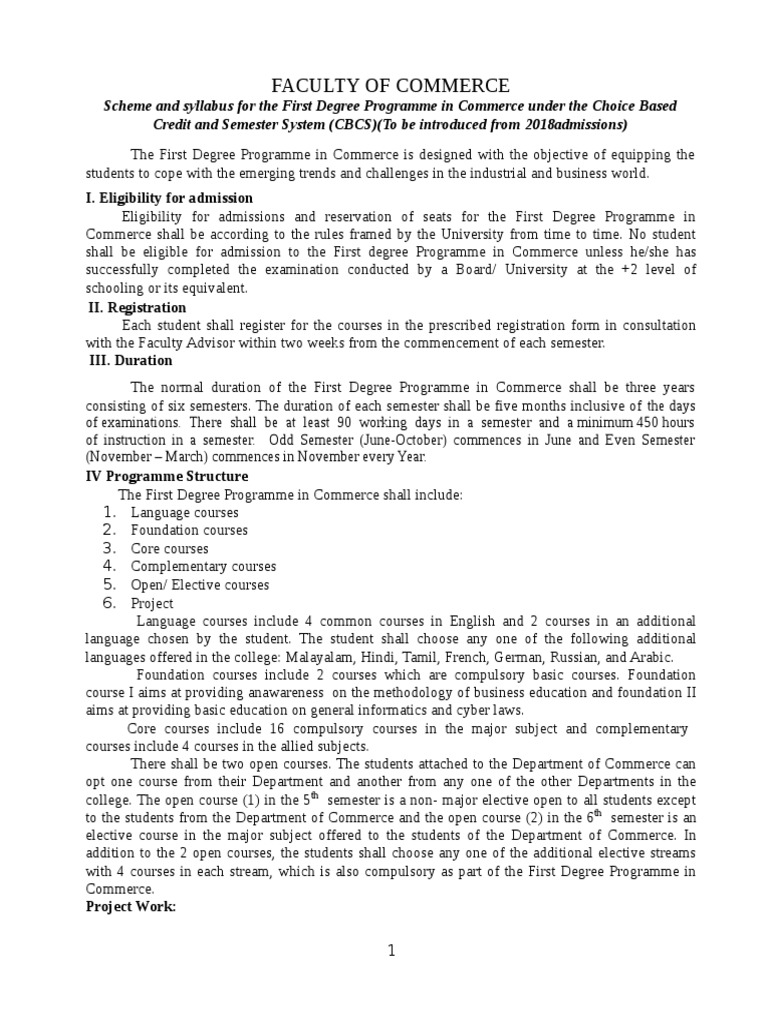 B.Com Degree Syllabus Overview | PDF | Motivation | Motivational