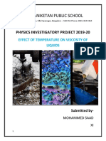 Effect of Temperature On Viscosity of Fluids.