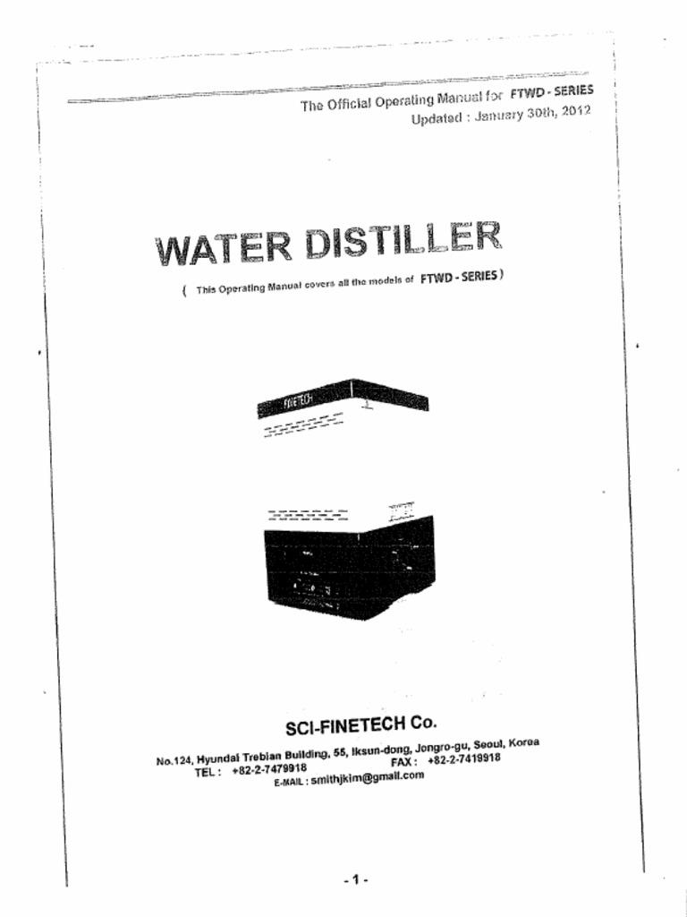 Water Distiller PDF