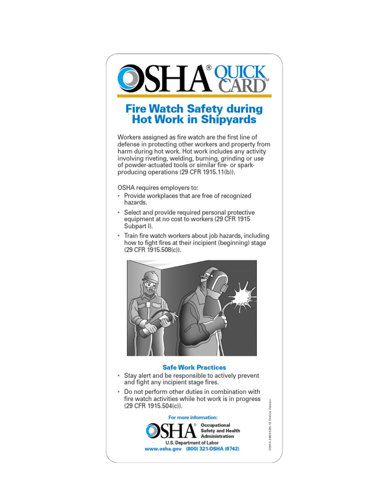 Fire Watch Safety for Hot Work | PDF | Occupational Safety And Health ...