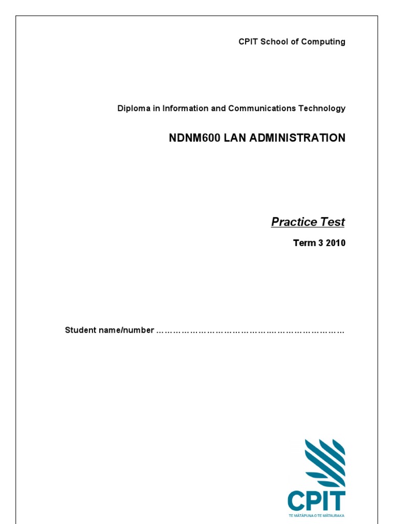 Ndnm600 Lan Administration: Practice Test | PDF | Computer Virus ...