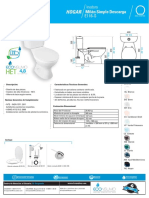 Milán Simple Descarga Inodoro Eficiente y Duradero