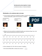 EXAMEN DE MATEMATICA PARA EL 4 y Lenguaje