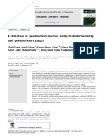 Estimation of postmortem interval using thanatochemistry