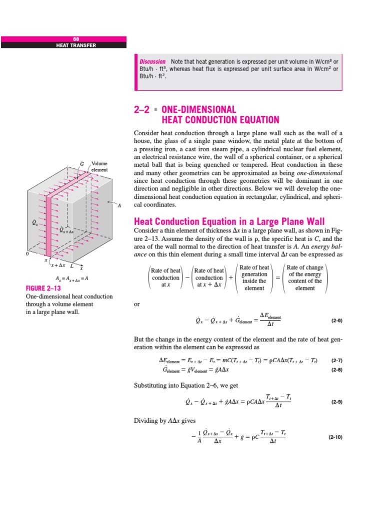 One-Dimensional Heat Conduction Analysis | PDF | Thermal Conduction ...