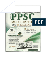 PPSC 2019 Model Paper PDF