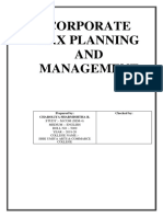 Corporate Tax Planning & Managemen