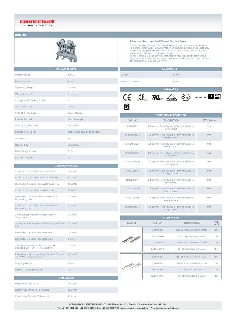 CTS2 5un | PDF | Manufactured Goods | Electrical Engineering