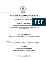 Buen Vivir y Su Incidencia en El Desarrollo Socio Afectivo de Los Estudiantes PDF