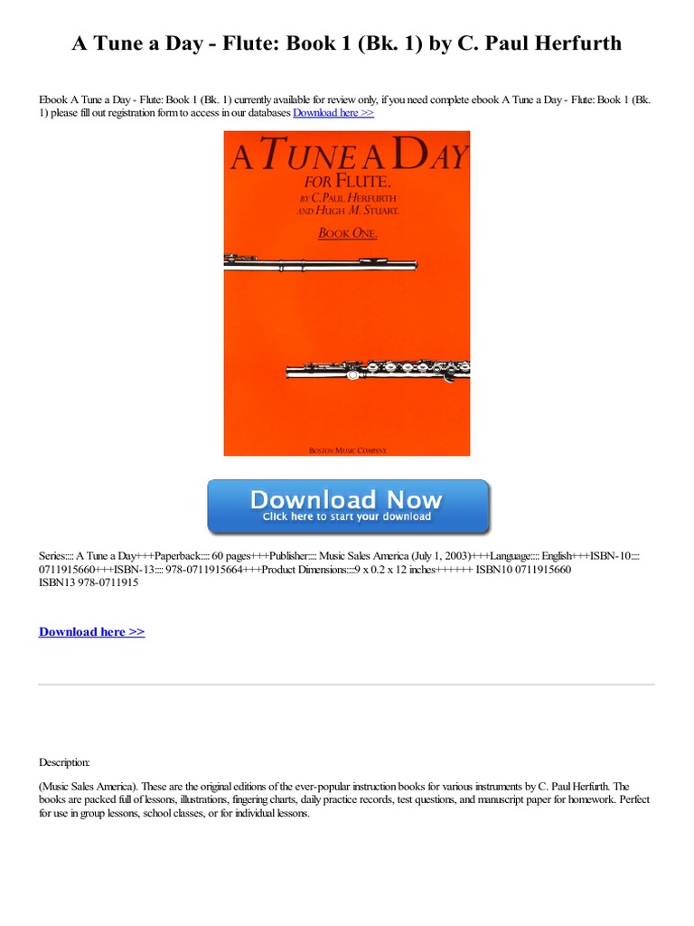 A Tune a Day Flute Book 1 Guide PDF Books