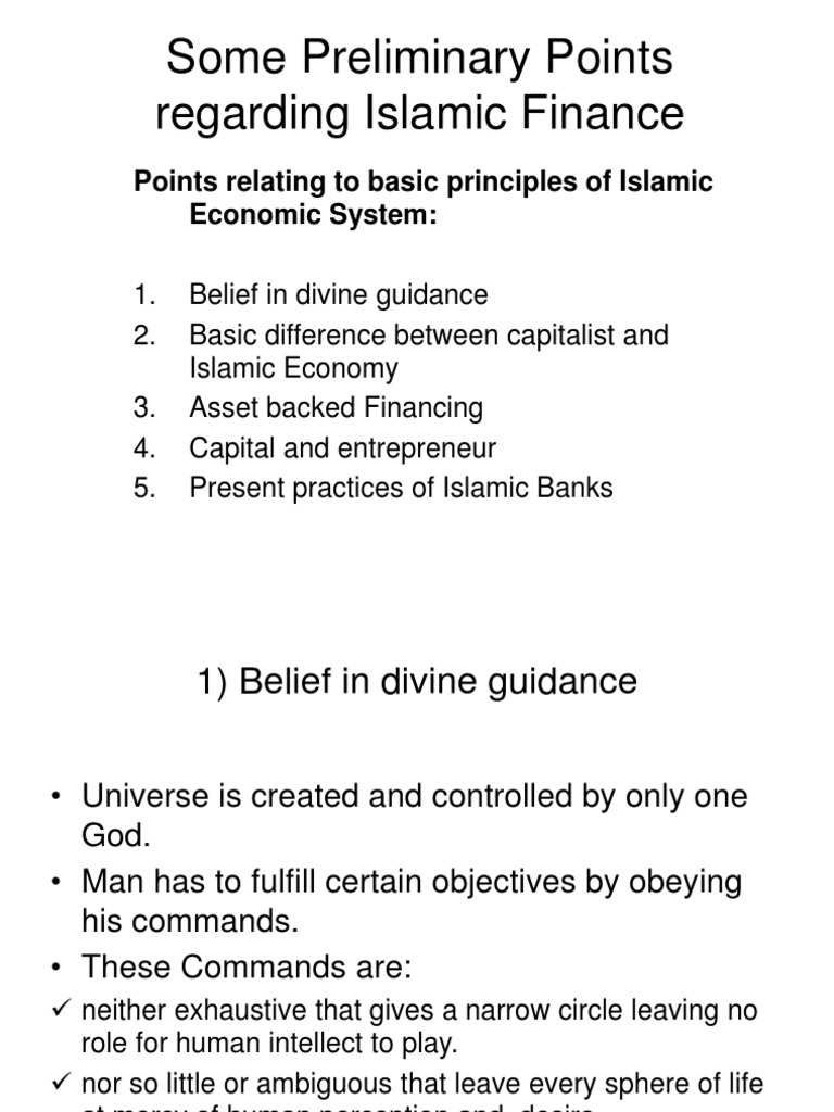 Principles of Islamic Finance Explained | PDF | Interest | Capitalism