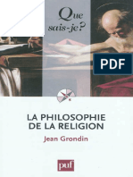 GRONDIN - La philosophie de la religion - Grondin Jean