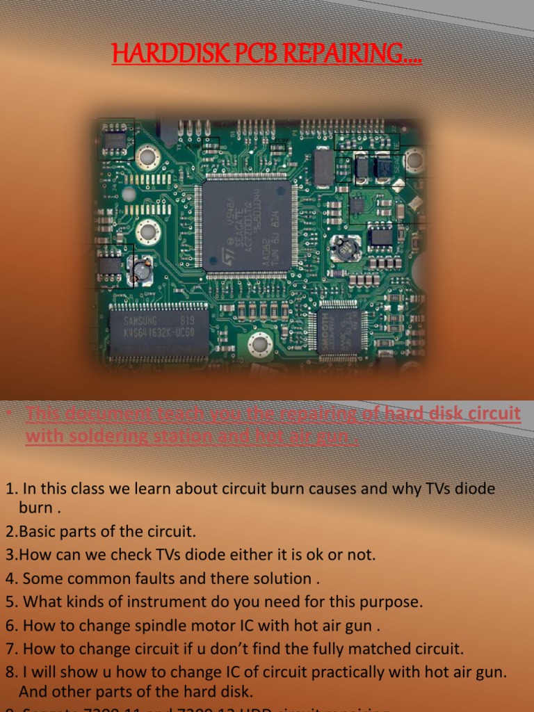 Harddisk PCB Repairing PDF | PDF | Hard Disk Drive | Fuse (Electrical)