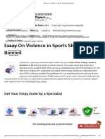 Essay On Violence in Sports Should Be Banned PDF