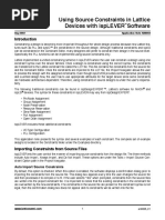 Using Source Constraintsin Lattice Deviceswithisp LEVERSoftware