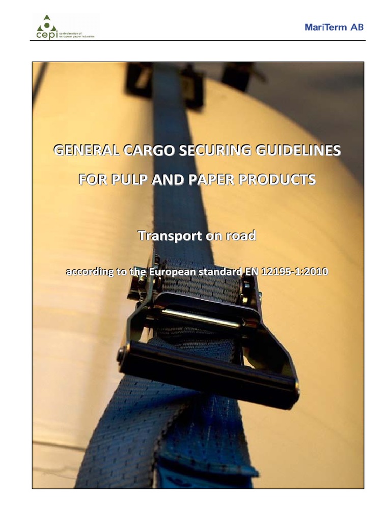 Cargo Securing Instruction Cepi Guidelines Pdf Friction Cargo