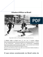 Ditadura Militar no Brasil: resumo, origem e presidentes