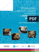 Protocolo para La Atención Integral de Víctimas de Violaciones Sexuales. Instructivo para Equipos de Salud. Ministerio de Salud de La Nación - 2015.