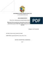 Diagnóstico de Los Procesos de Comunicación Interna y Propuesta de Un Plan de Mejoramiento