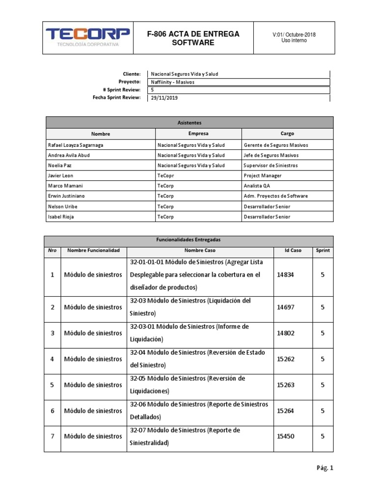 Acta | PDF | Software | Informática