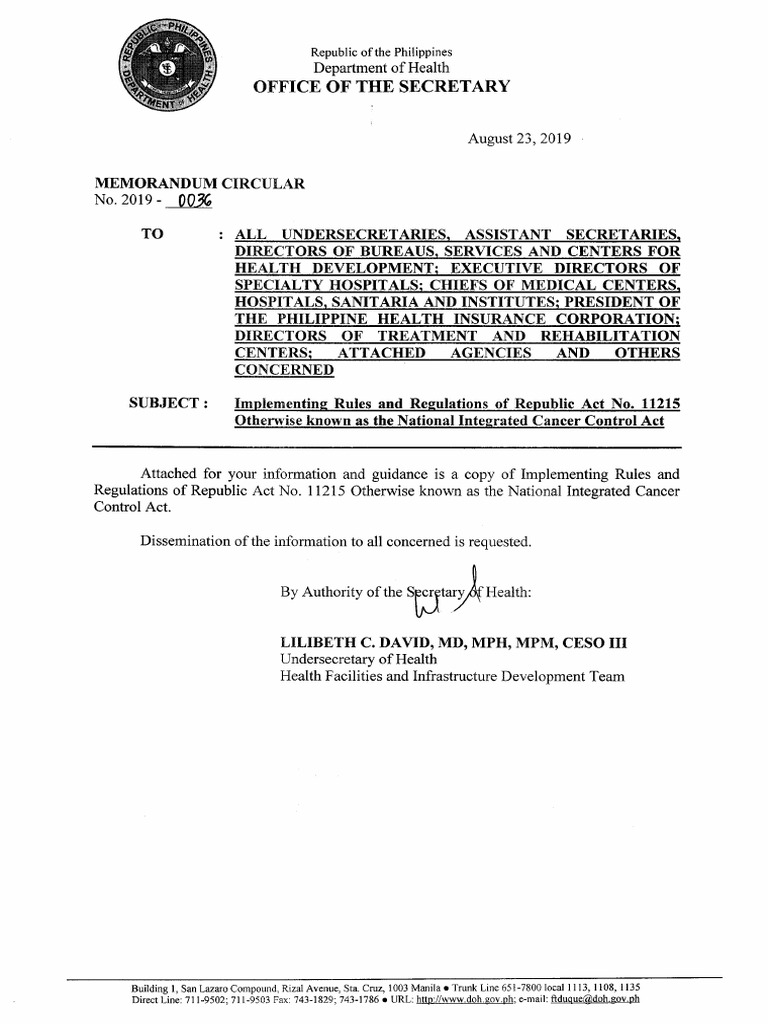 Implementing Rules of RA 11215 | PDF | Palliative Care | Evidence Based ...