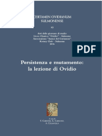 Persistenza e Mutamento. La Lezione Di Ovidio 2016 PDF