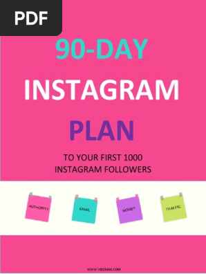 90 Day Instagram Plan