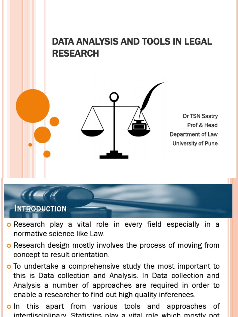 Data Analysis Tools in Legal Research | PDF | Data Analysis ...