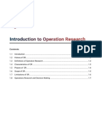 Introduction to Operations Research: History, Definitions, Characteristics and Phases