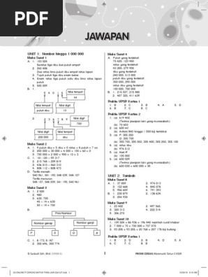 Jawapan Modul Aktiviti Pintar Cerdas Matematik Tahun 5 Pdf Pdf