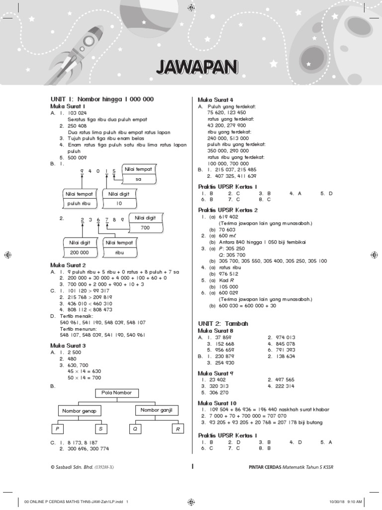 Jawapan Modul Aktiviti Pintar Cerdas Matematik Tahun 5 Pdf Pdf