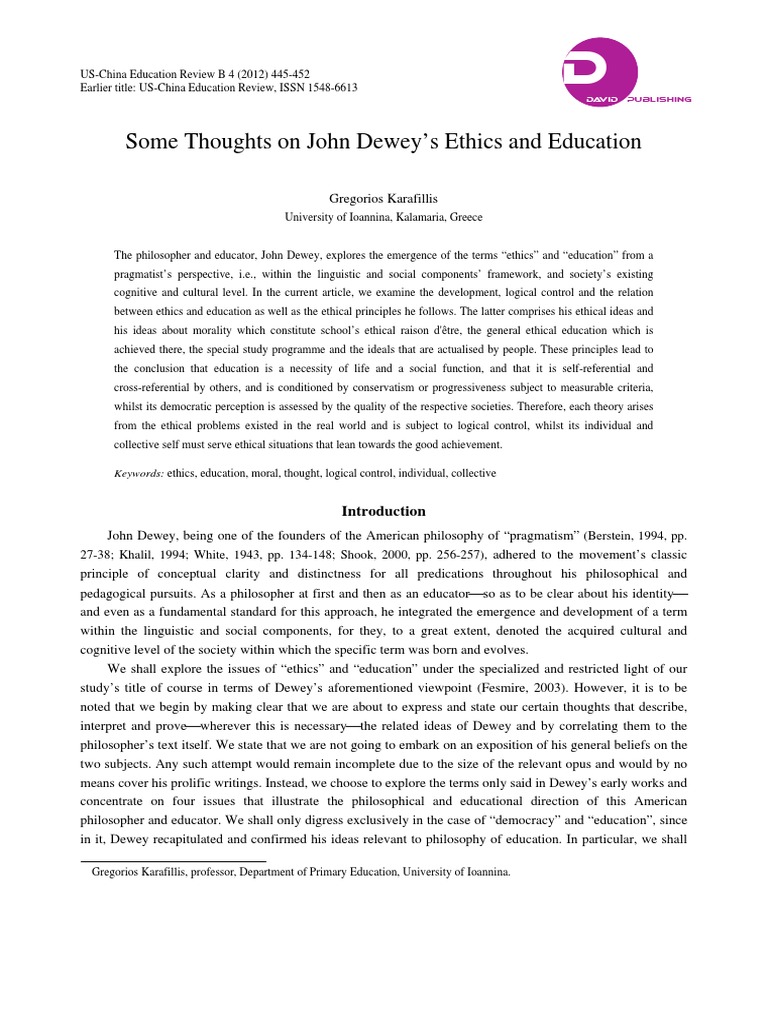 John Dewey | PDF | John Dewey | Pragmatism