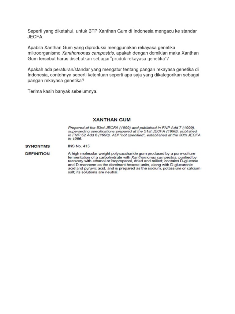 Pdf Karakteristik Mi Jagung Dengan Penambahan Jenis Hidrokoloid Guar Gum Dan Xanthan Gum Pada Berbagai Konsentrasi